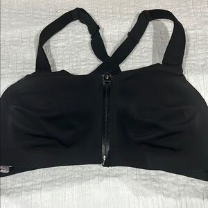 Victoria’s Secret bra sports bra 34DD Black Zipper Front Sports Bra